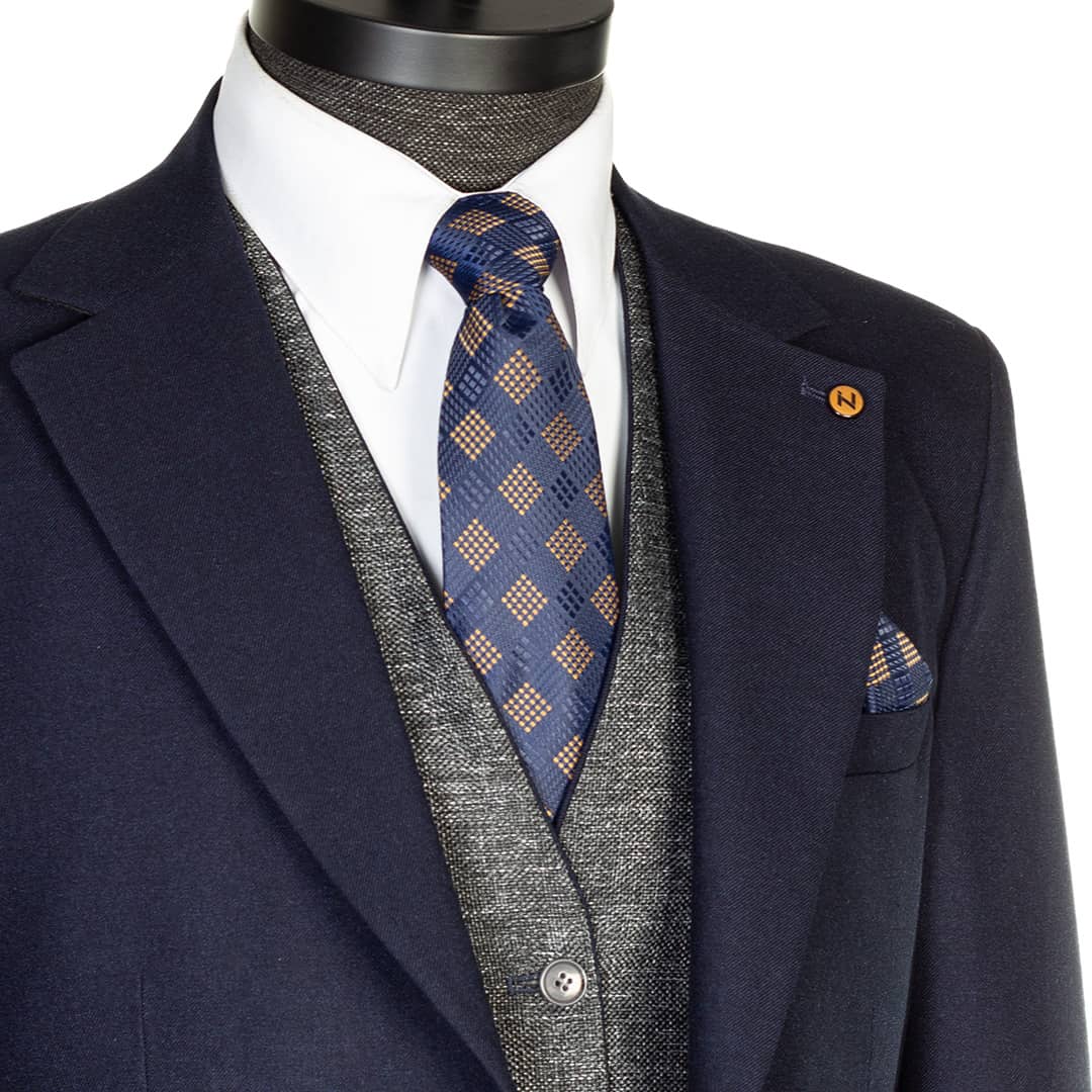 کروات و پوشت ترک طرح دار لوزی - Thumbnail 1