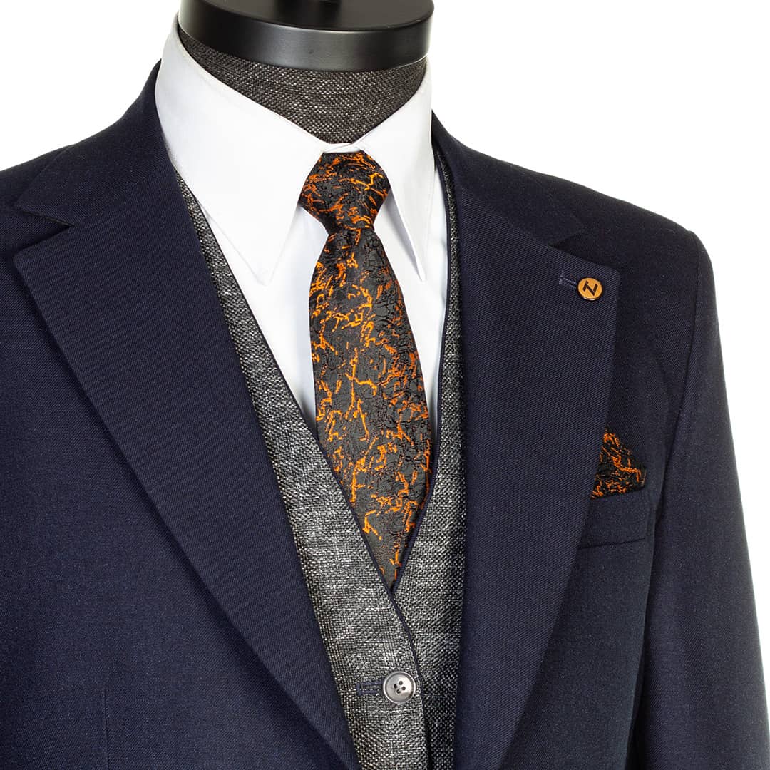 کروات طرح‌دار نارنجی