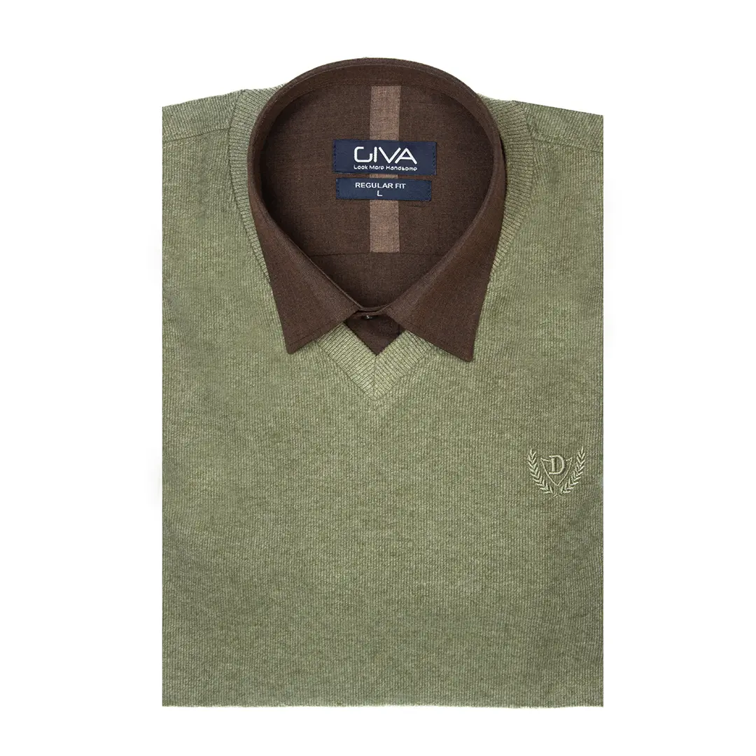 بافت مردانه یقه هفت دنیز DENIZ - Thumbnail 5