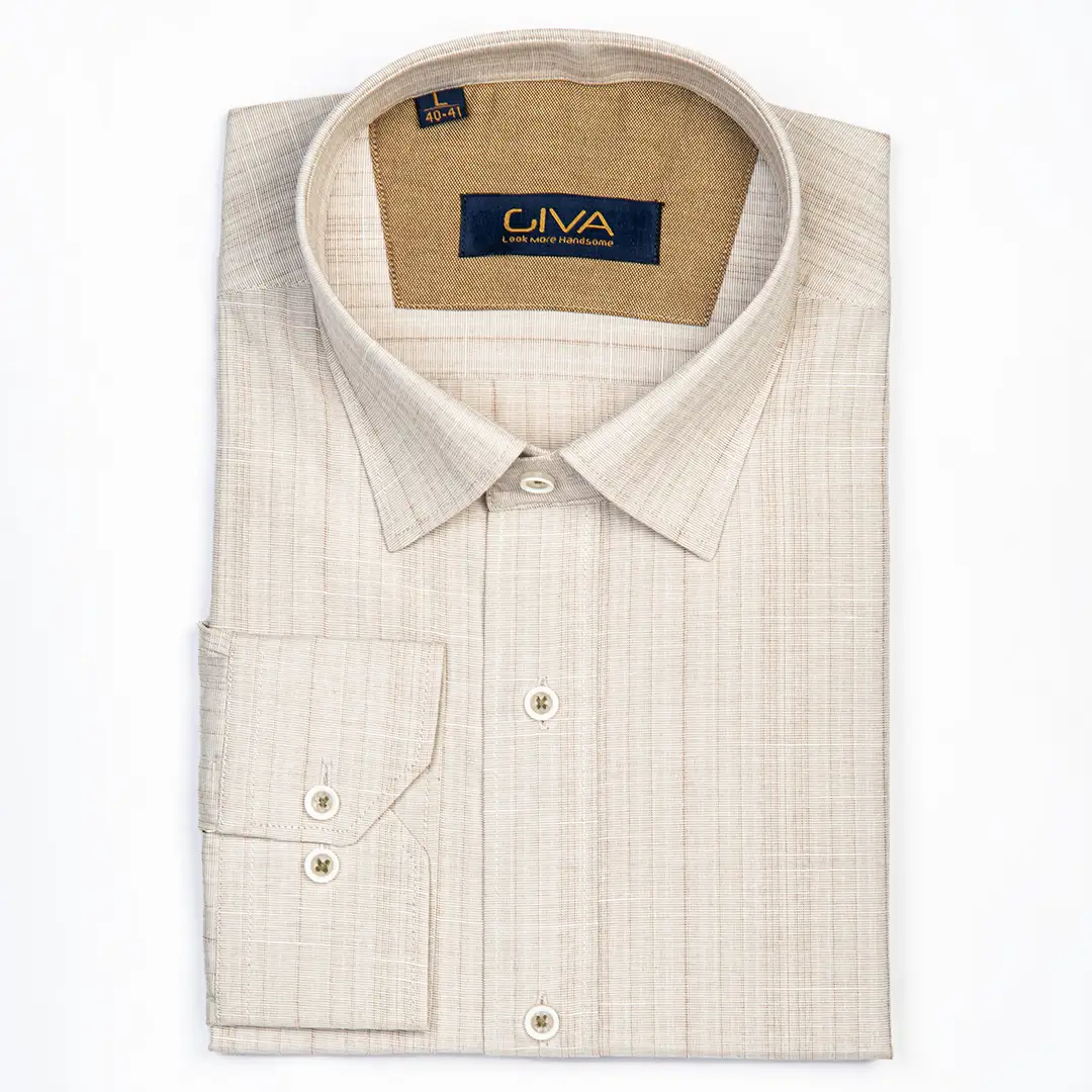 پیراهن طرح دار مردانه یقه کراواتی - Thumbnail 3