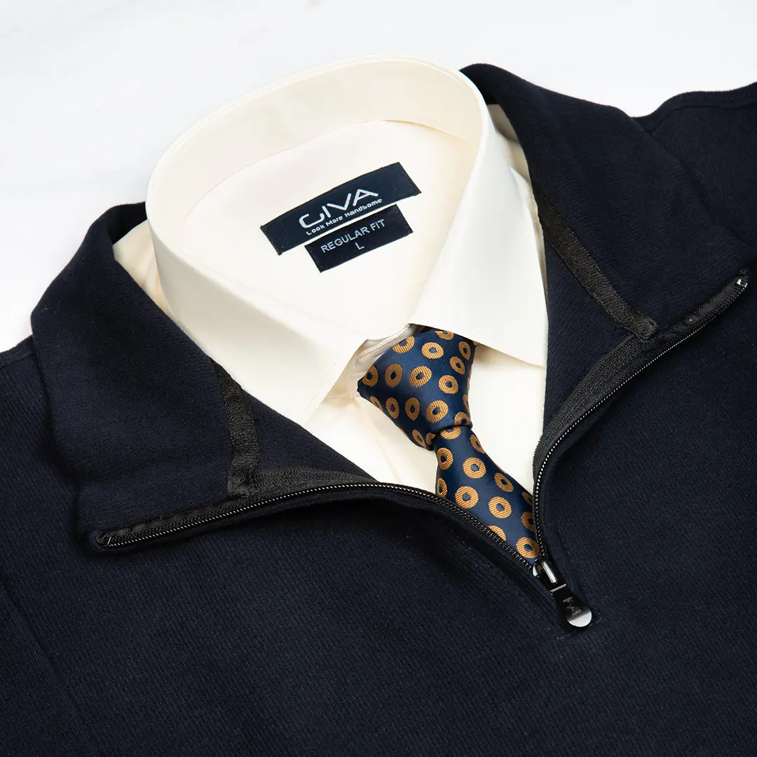 بافت نیم زیپ مردانه - Thumbnail 7