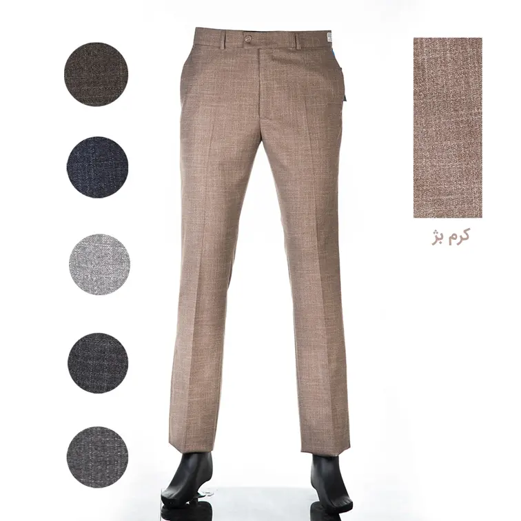 شلوار پارچه ای اسلپ راسته مردانه - Thumbnail 4