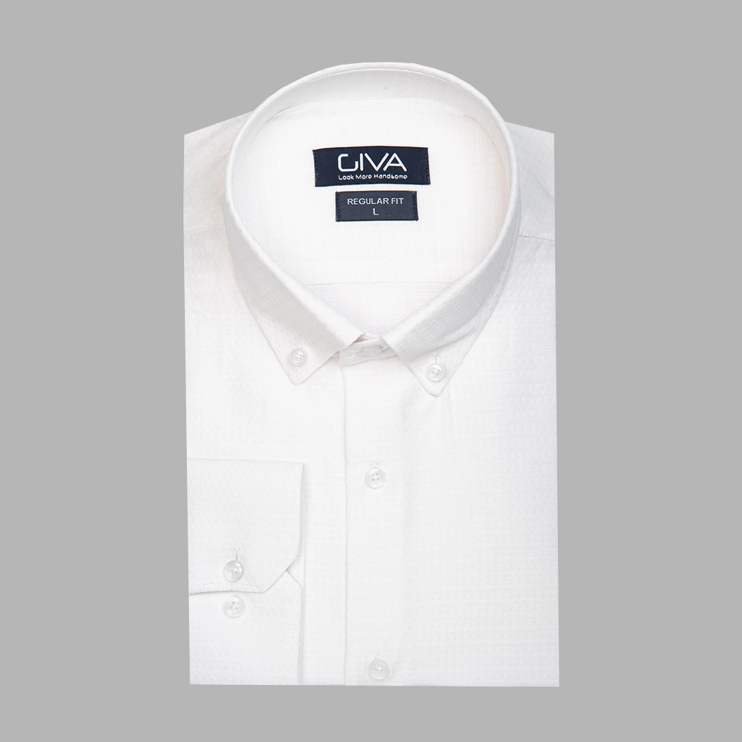 پیراهن مردانه نخی طرح دار 4416 - Thumbnail 3