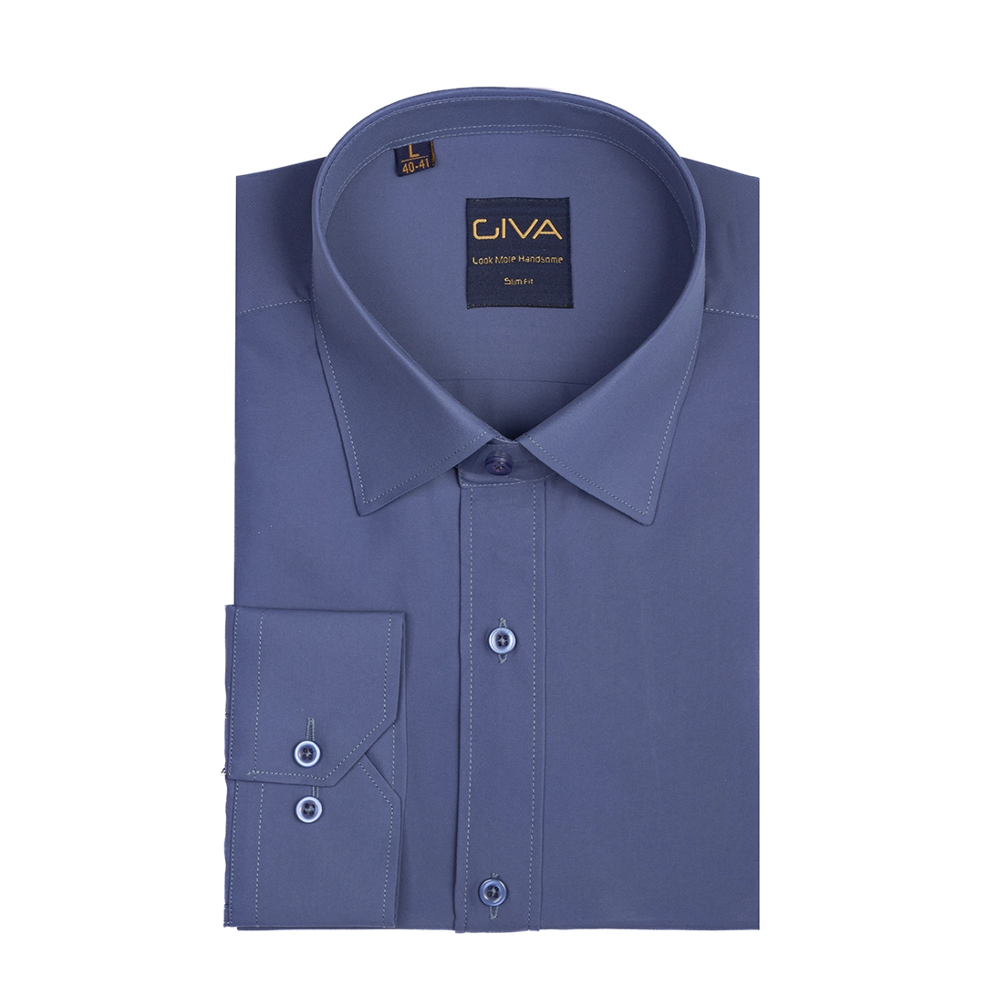 پیراهن دوشین ساده یقه کراواتی قاپک افسری - Thumbnail 4