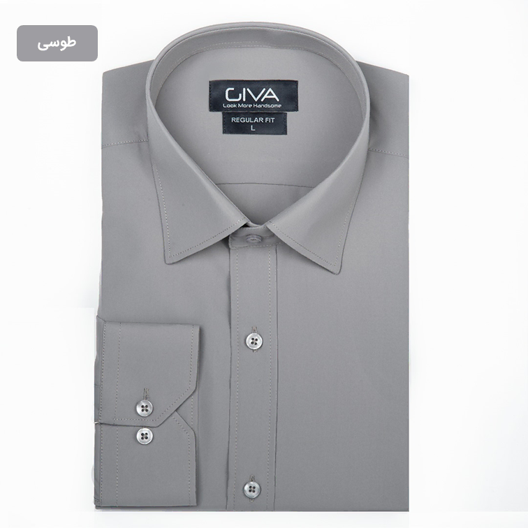 پیراهن دوشین ساده یقه کراواتی قاپک افسری - Thumbnail 17