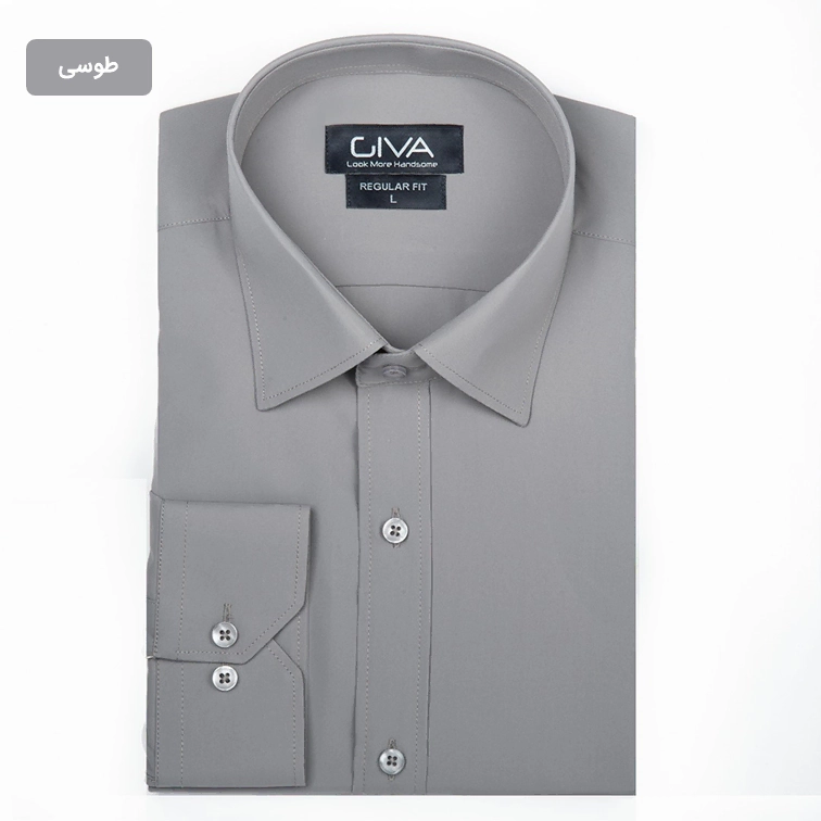 پیراهن دوشین ساده یقه کراواتی قاپک افسری - Thumbnail 3