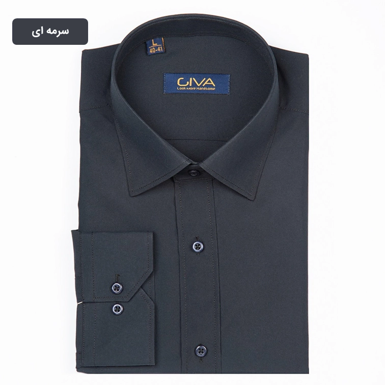 پیراهن دوشین ساده یقه کراواتی قاپک افسری - Thumbnail 7