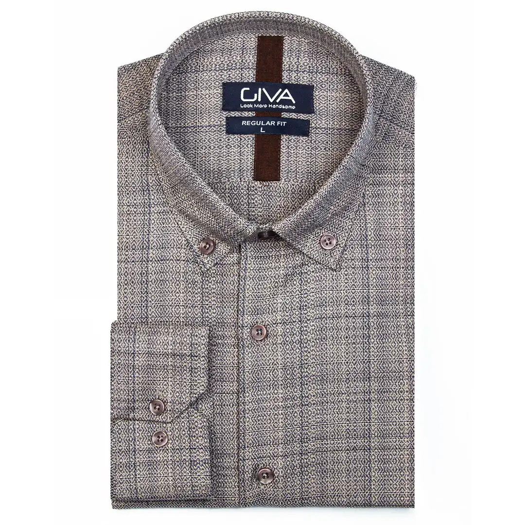 پیراهن مردانه بوهو یقه کراواتی 4437 - Thumbnail 3