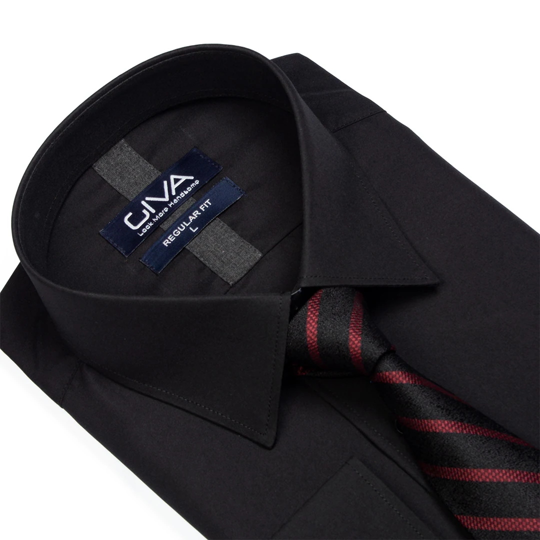 کراوات ترک طرح دار مردانه راه راه مشکی قرمز