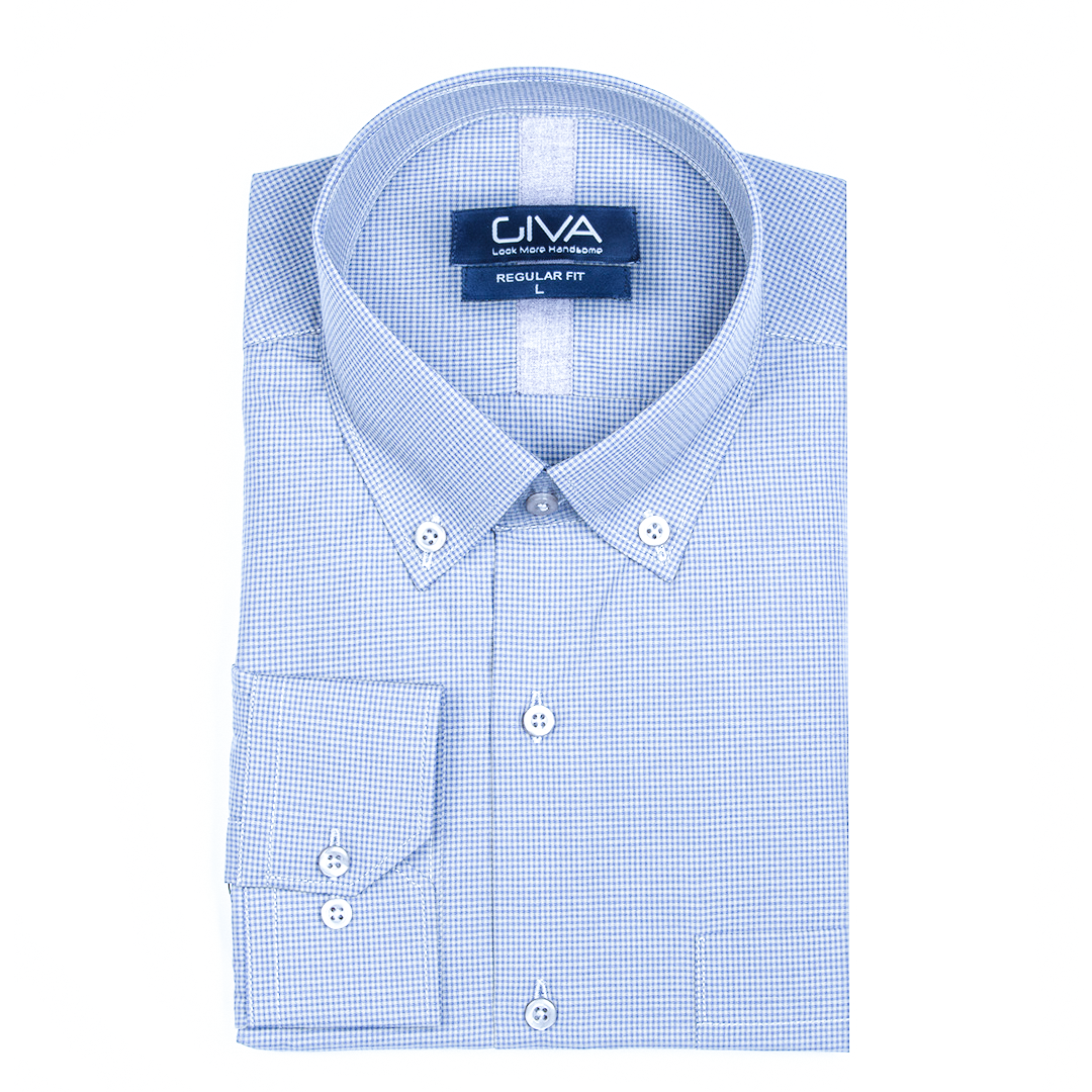 پیراهن خاویاری مردانه یقه دکمه دار - Thumbnail 2