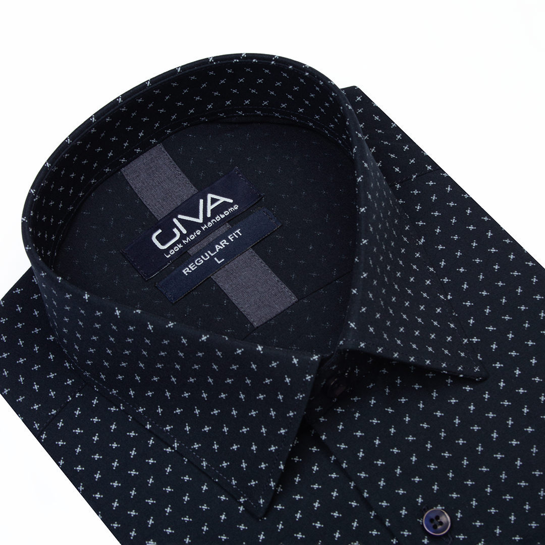 پیراهن مردانه ی چاپی یقه کراواتی 4426