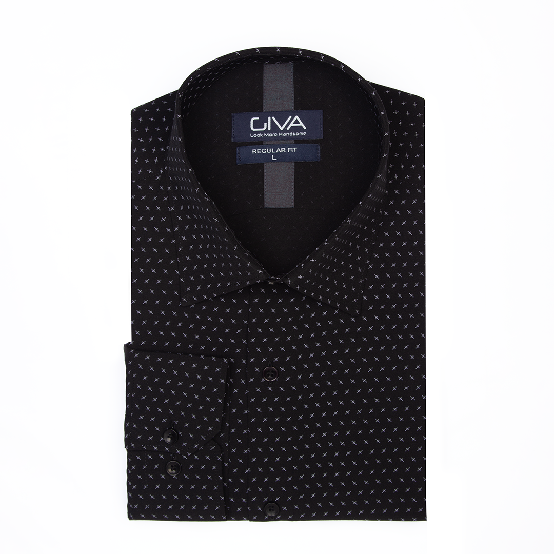 پیراهن مردانه ی چاپی یقه کراواتی 4426 - Thumbnail 2