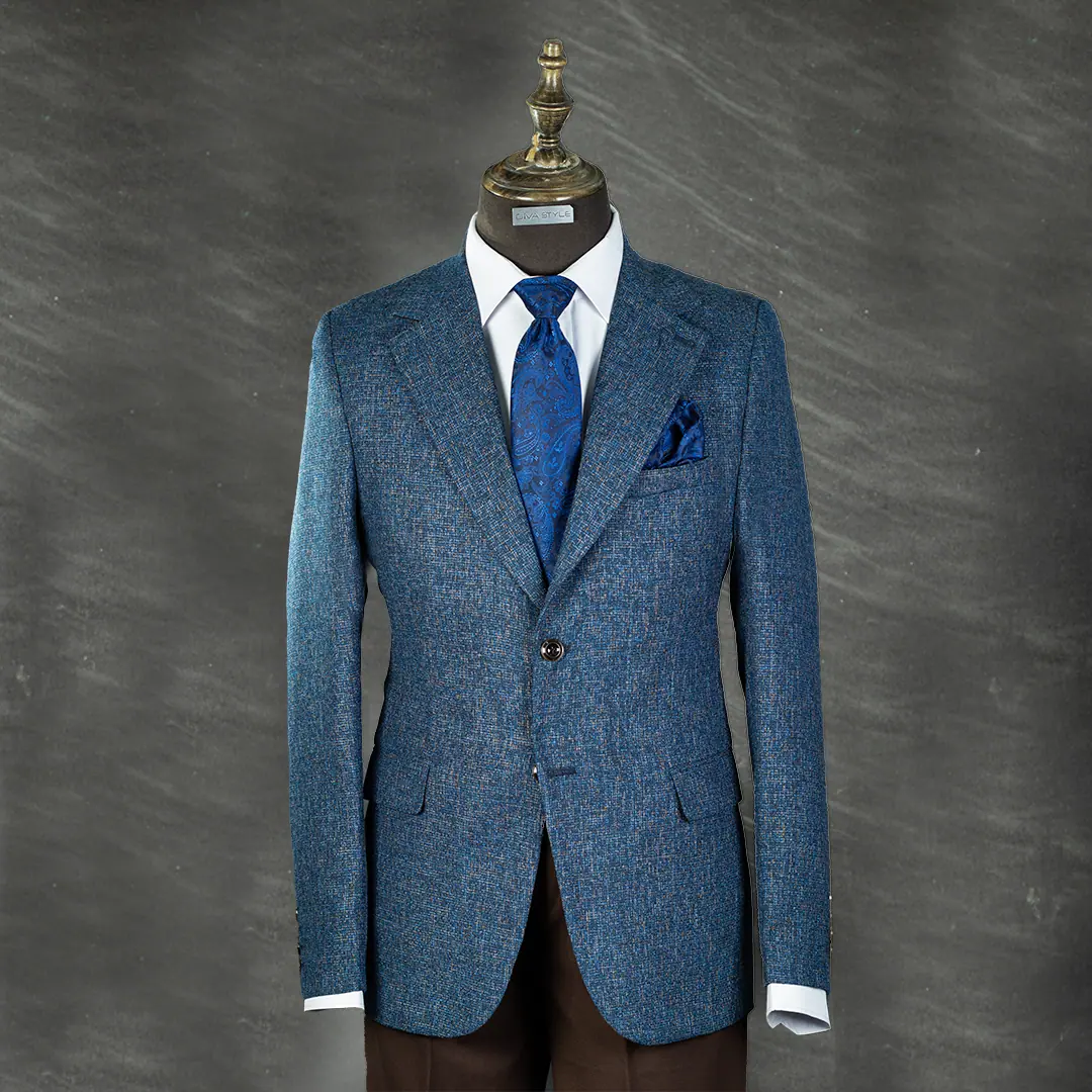 کت تک اسلپ یقه بلیزر 1154 - Thumbnail 6