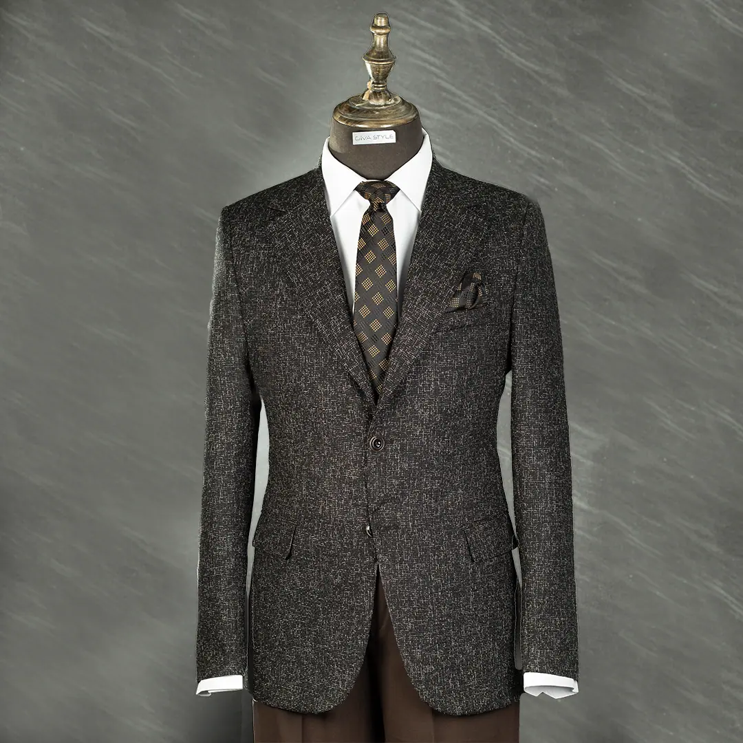 کت تک اسلپ یقه بلیزر 1154 - Thumbnail 10