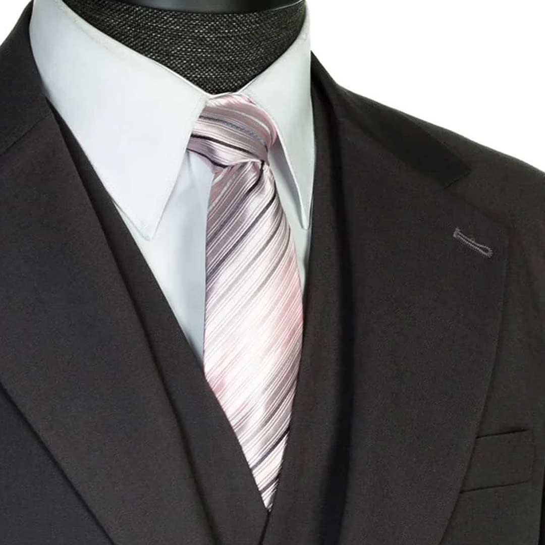 کراوات راه‌راه صورتی