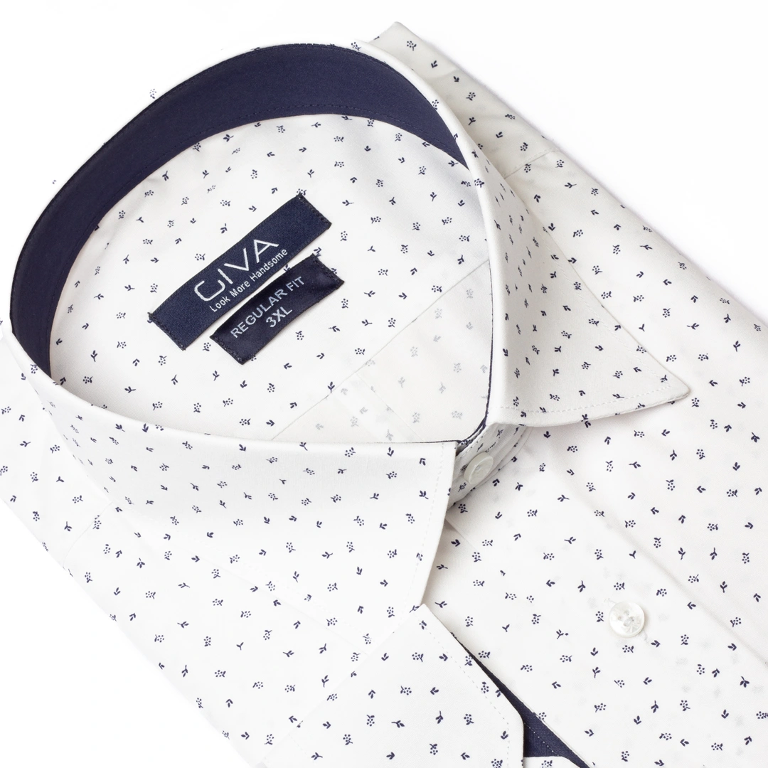 پیراهن مردانه سایز بزرگ سفید گل دار 4482 (3xl)