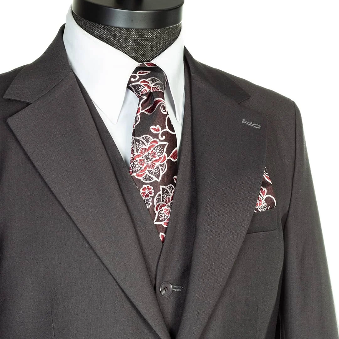 کراوات مشکی با طرح گلدار