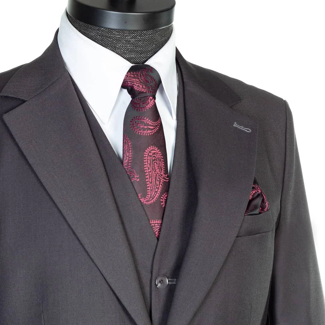 کراوات مشکی با طرح بته‌جقه