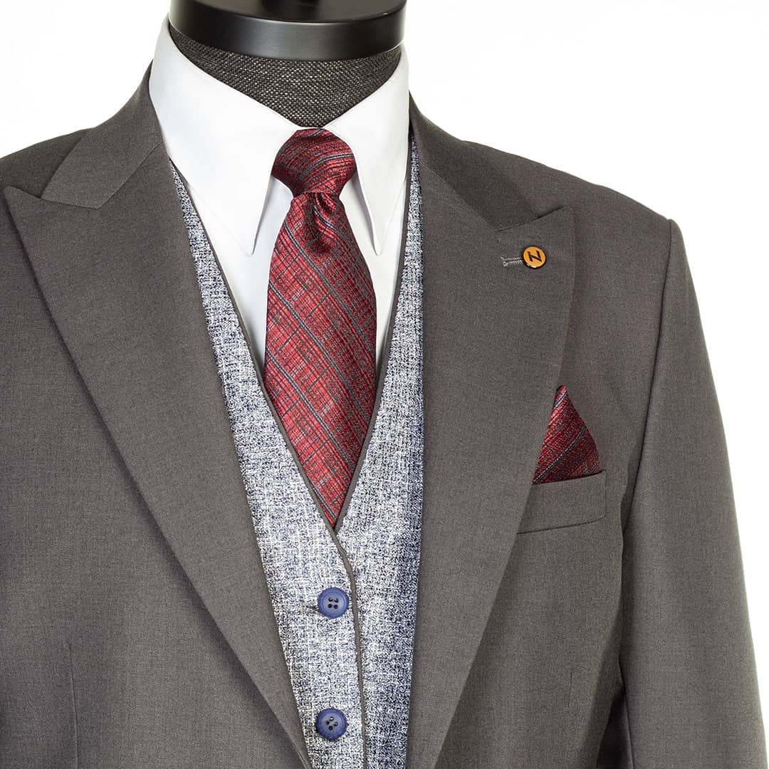 کروات قرمز چهارخانه - Thumbnail 1