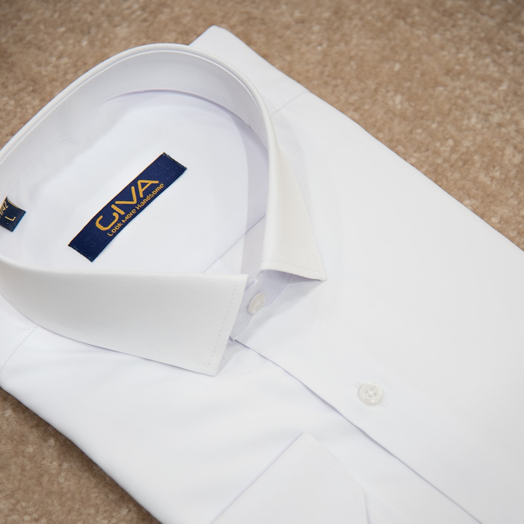 پیراهن دوشین یقه ایتال سفید - Thumbnail 1