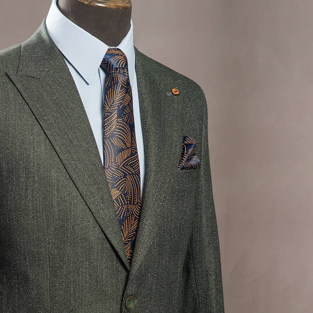 کروات و پوشت ترک طرح دار برگ