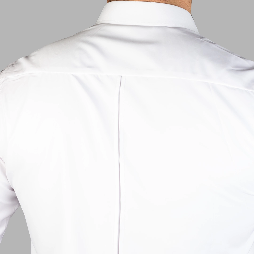 پیراهن دوشین یقه ایتال سفید - Thumbnail 2